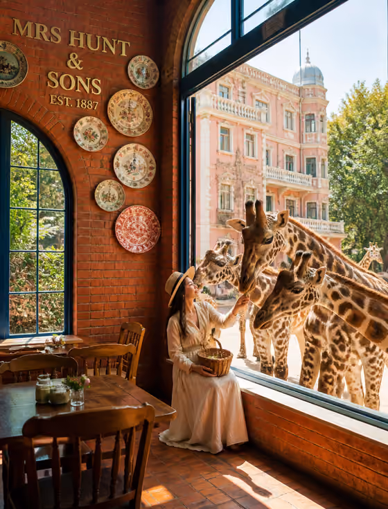 Feeding Giraffes