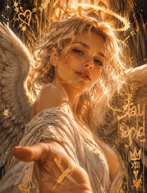 Angelic Radiance Poster