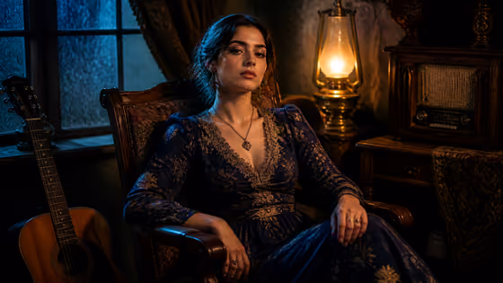 Lantern-lit Portrait template result