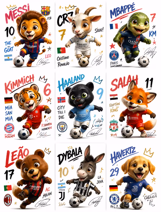 Chibi Football Posters