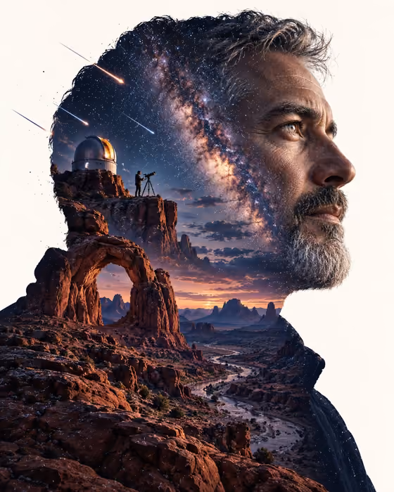 Astronomer Double Exposure