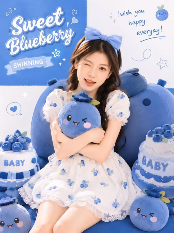 Blueberry Poster Portrait template result