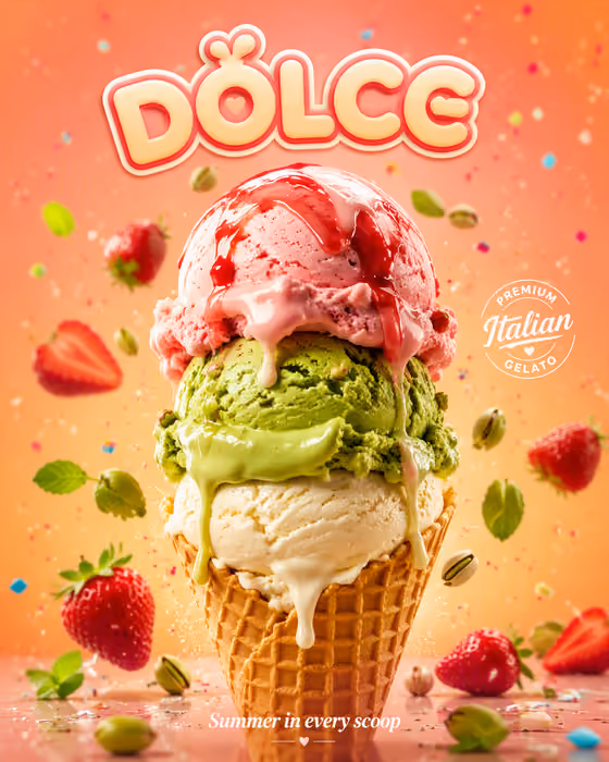 Premium Ice Cream Poster