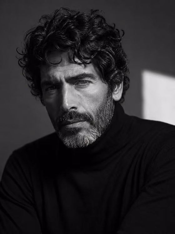 Rugged Monochrome Portrait