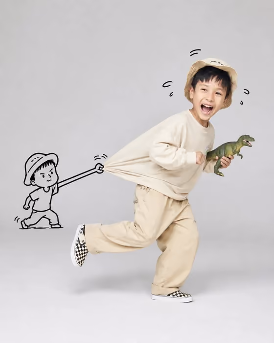 Stick-Figure Chase Portrait