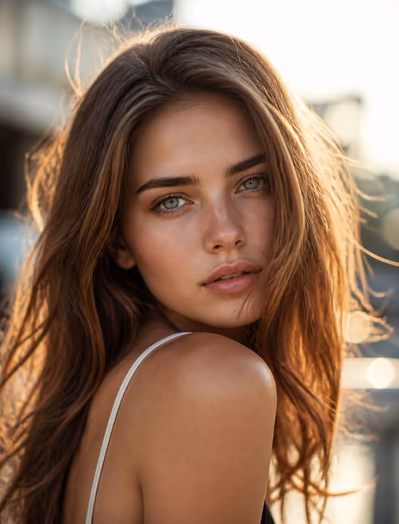 Cinematic Editorial Portrait template result