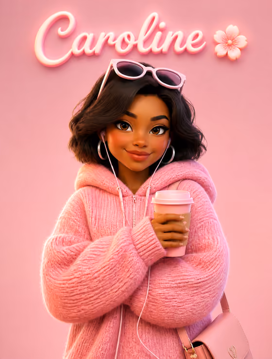 Cozy Pixar Girl Portrait