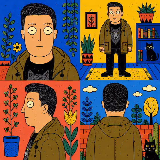 Deadpan Adult Cartoon