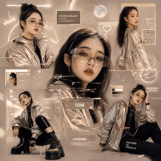 Cyber Influencer Collage
