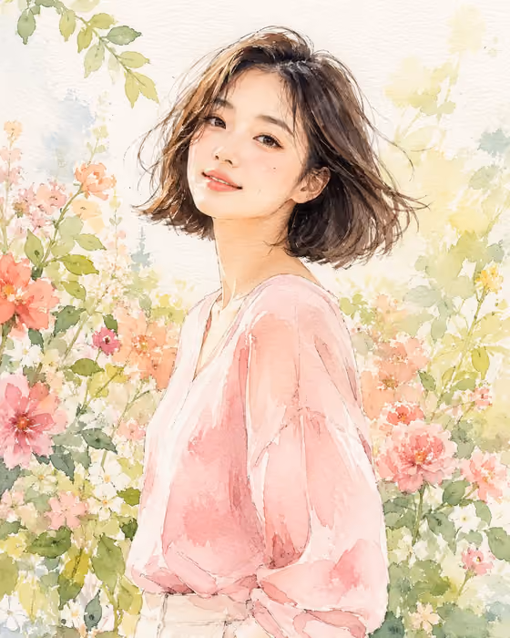 Watercolor Fashion Editorial