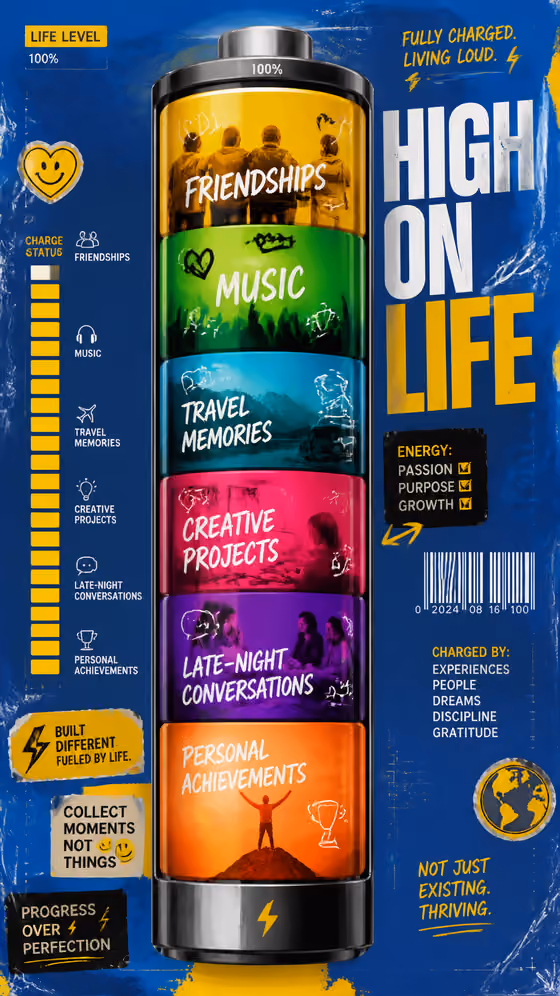 Life Battery Poster template result
