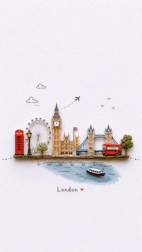 Paper-Craft Travel Postcard