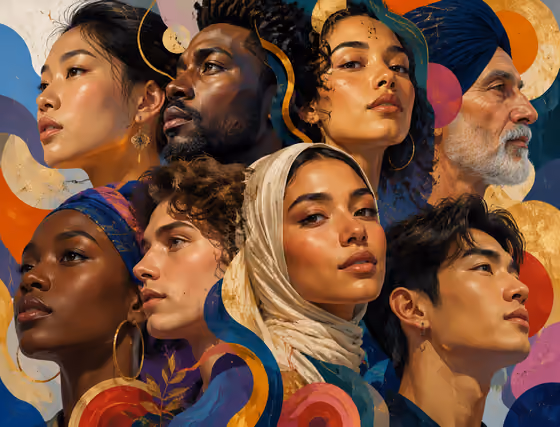 Diversity Faces Collage
