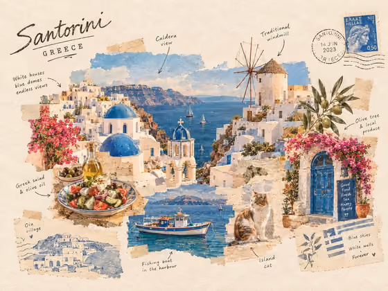 Vintage Travel Collage