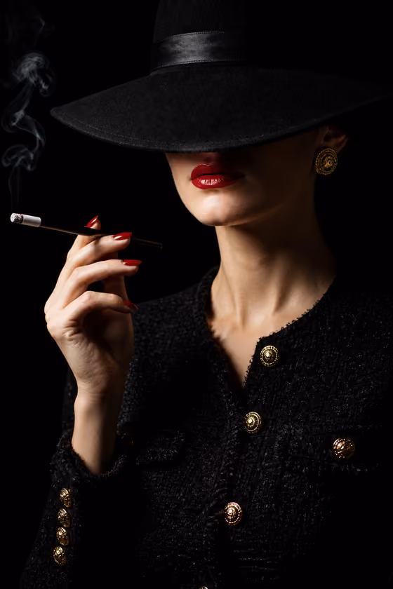 Noir Smoke Portrait