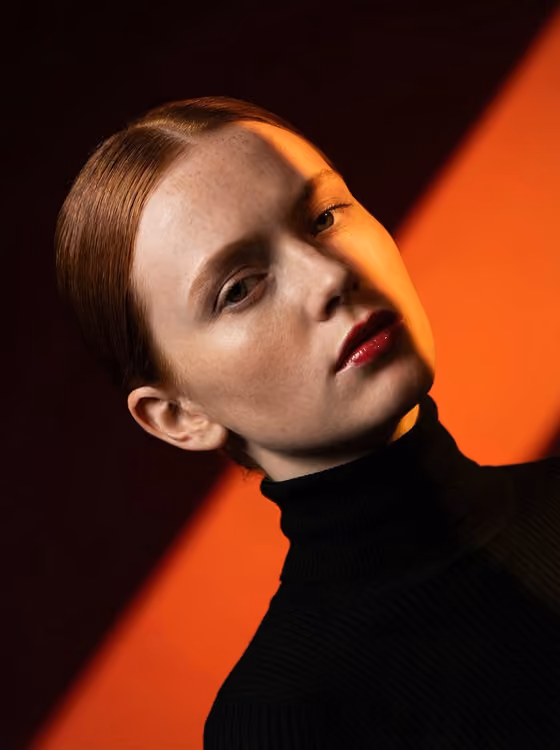 Editorial Shadow Portrait template result