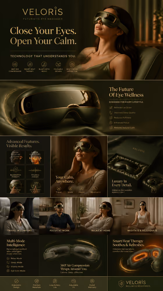 Luxury Product Ad Collage