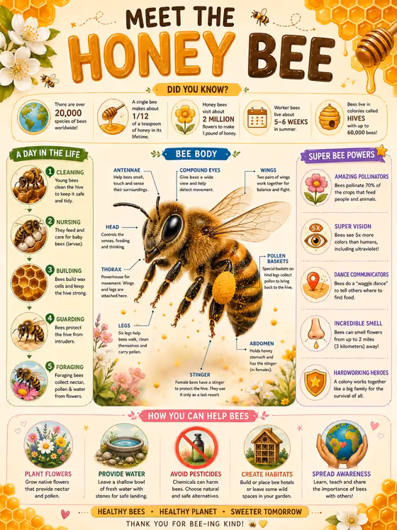 Honey Bee Poster