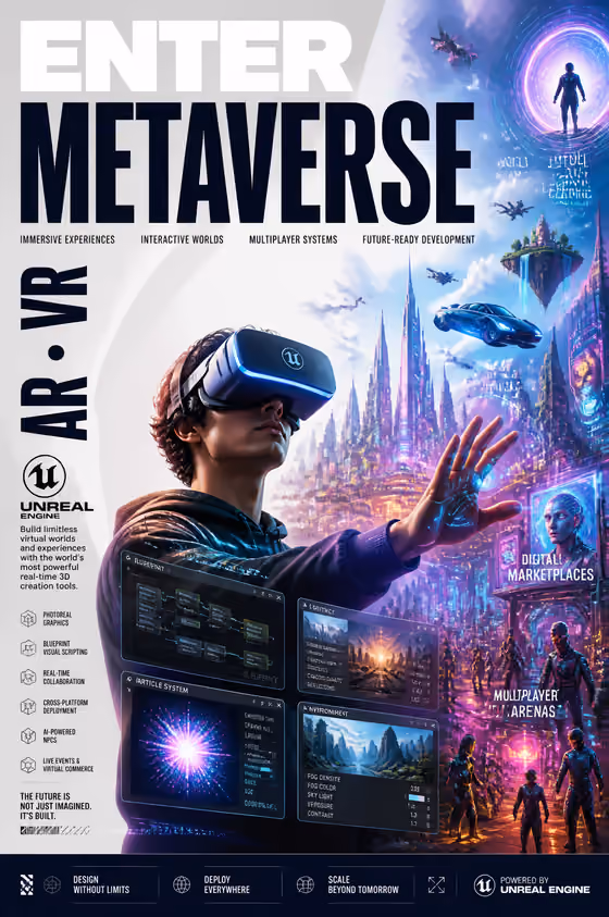 Metaverse VR Poster template result