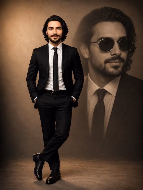 Tailored Suit Portrait template result