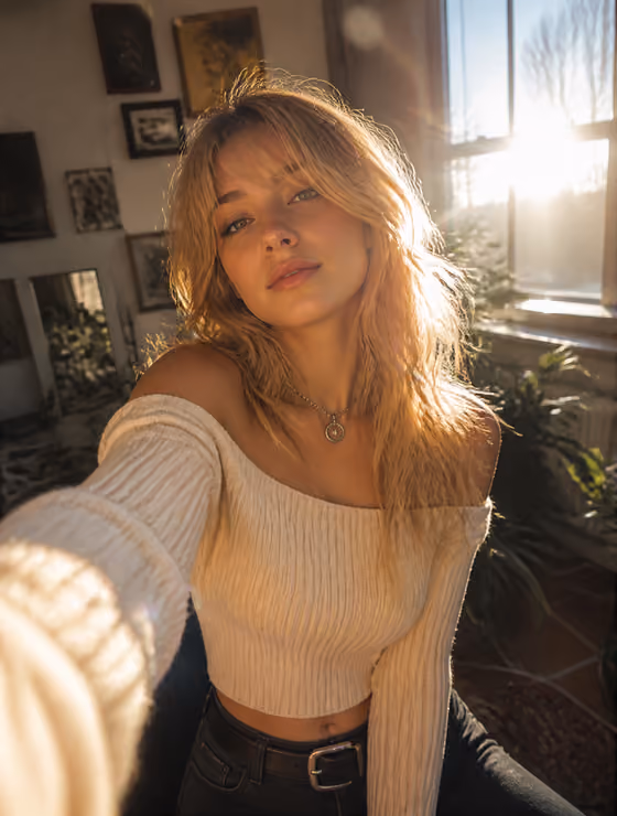 Sunlit Selfie Portrait