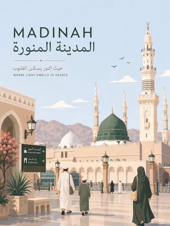 Madinah Travel Poster