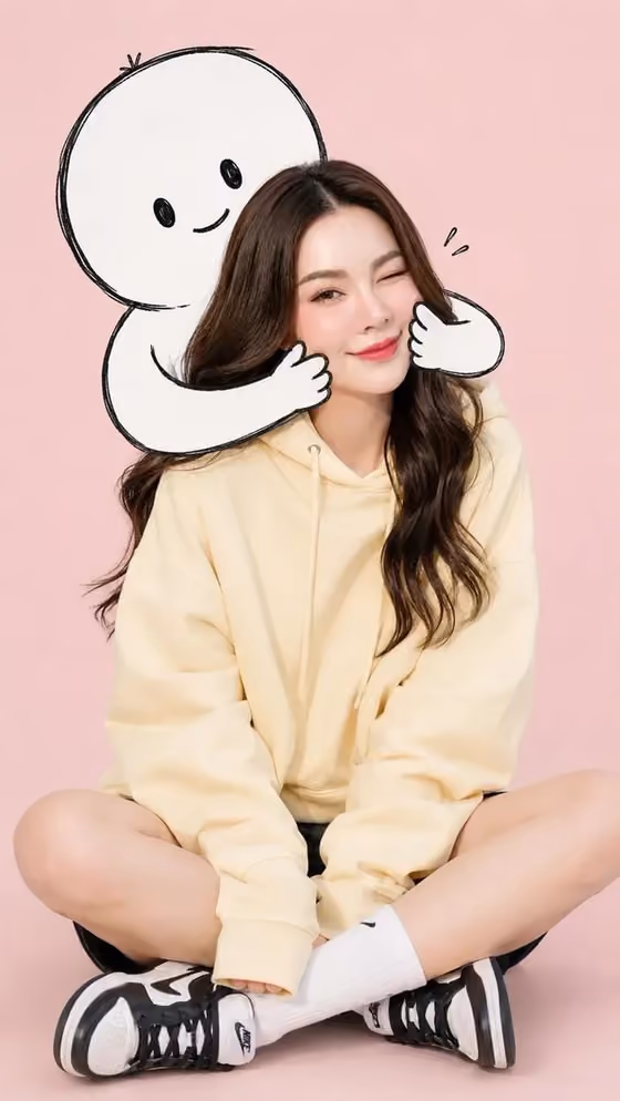Doodle Hug Portrait template result