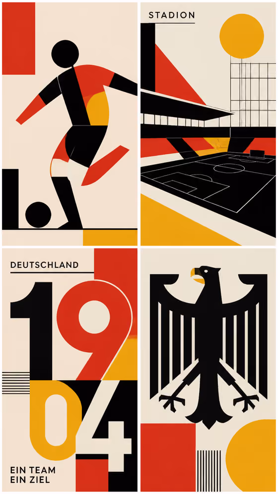 Bauhaus Football Poster
