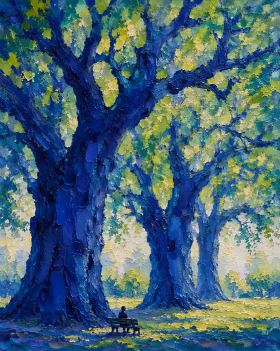 Cobalt Blue Trees