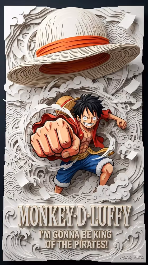 Papercraft Anime Poster