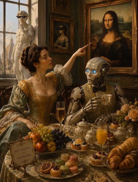 Regal Woman & Robot Tableau