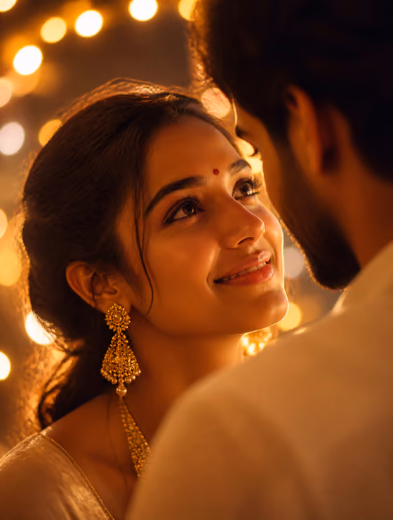 Festive Bokeh Couple
