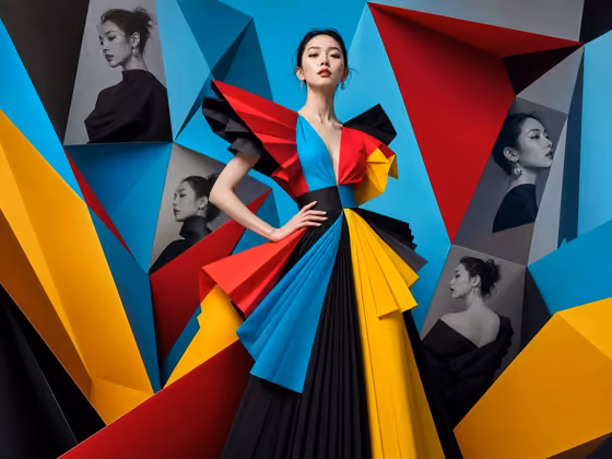 Origami Couture Portrait