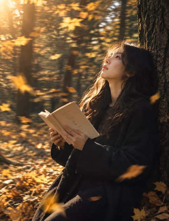 Golden Autumn Forest Portrait