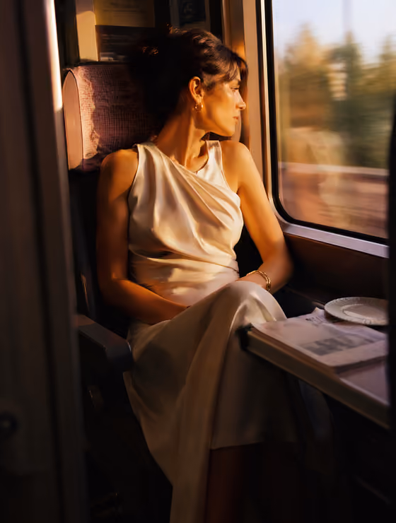 Golden Hour Train Portrait