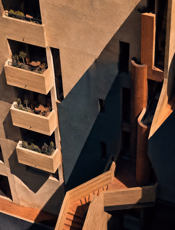 Modernist Aerial Facade