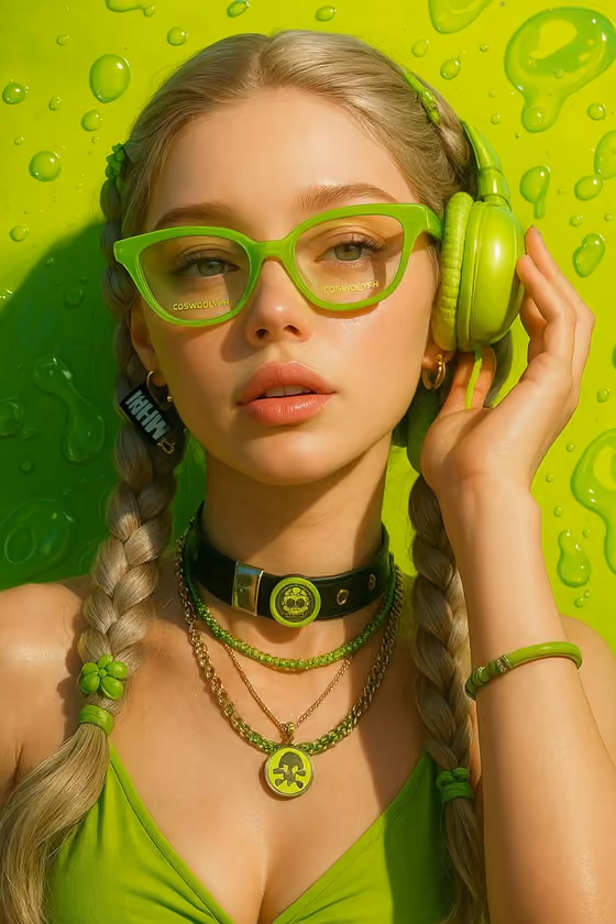 Lime Slime Portrait template result