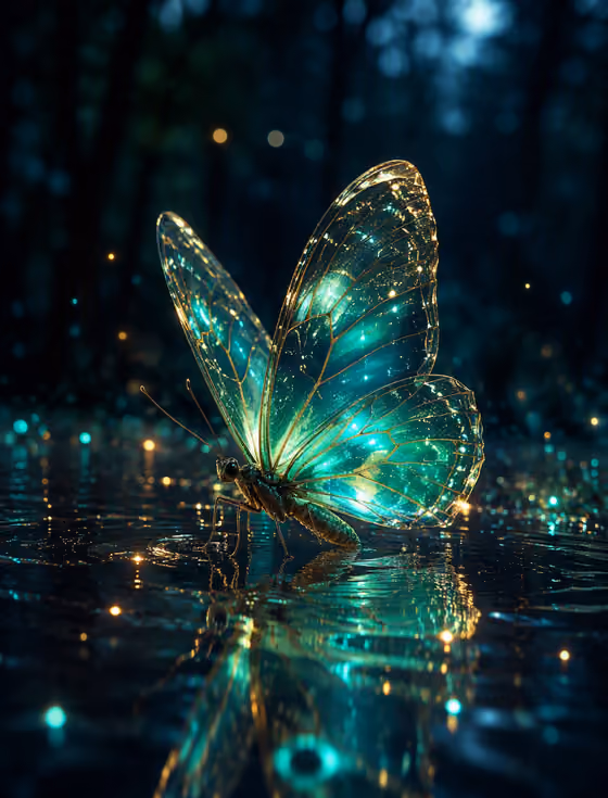 Luminous Butterfly Dusk