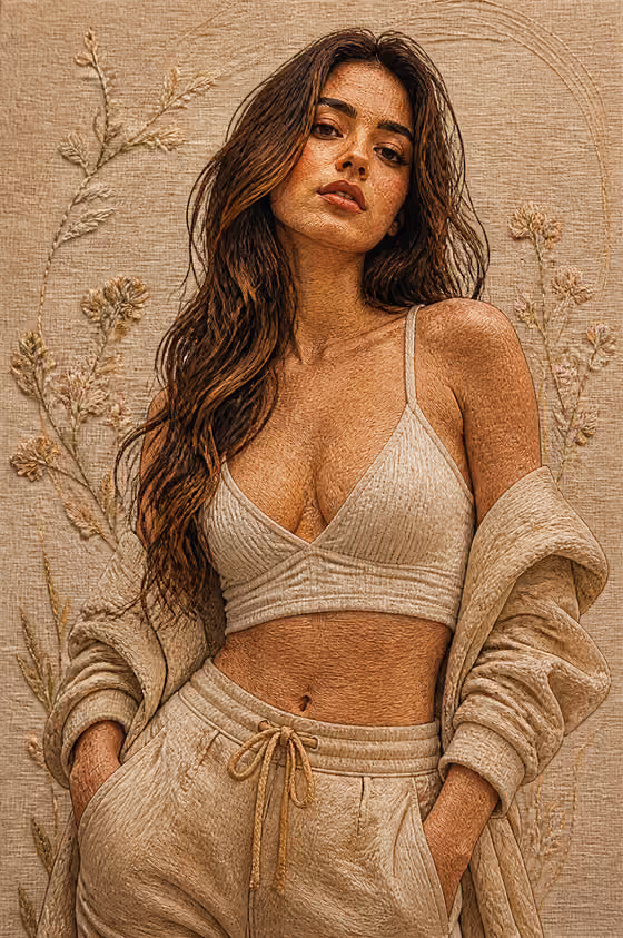 Embroidered Fashion Portrait