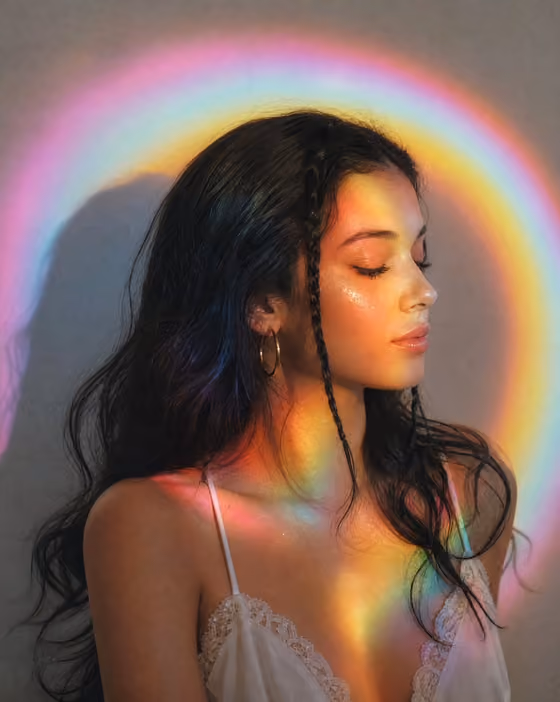 Rainbow Halo Portrait