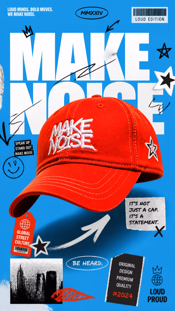Streetwear Cap Poster