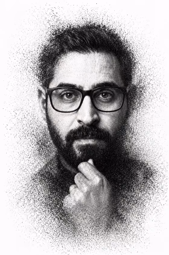Stippled Monochrome Portrait