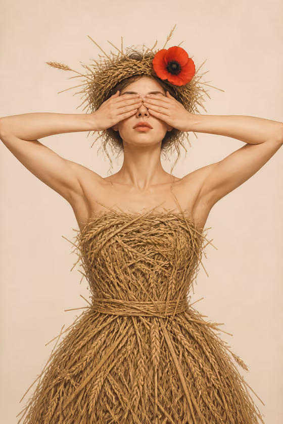 Hay Wreath Editorial Portrait