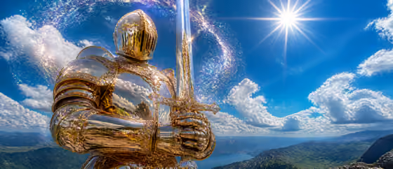 Rhinestone Chrome Knight
