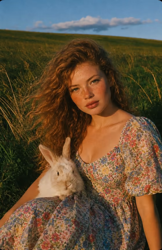 Countryside Rabbit Portrait
