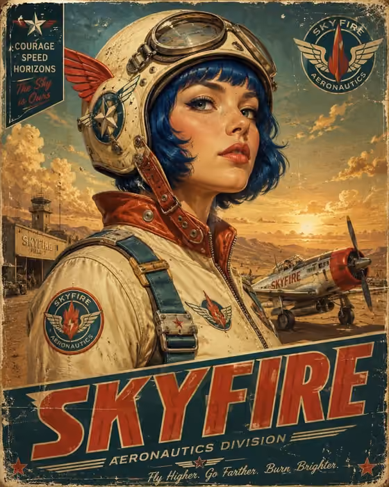 Retro Aviation Portrait