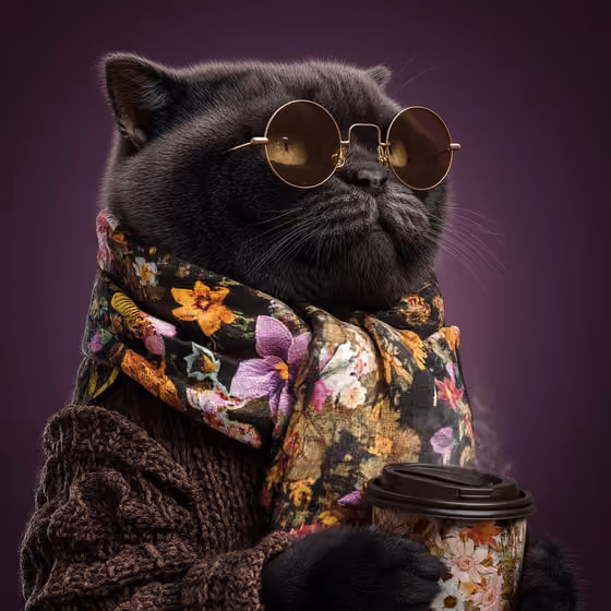 Fashion Cat Portrait