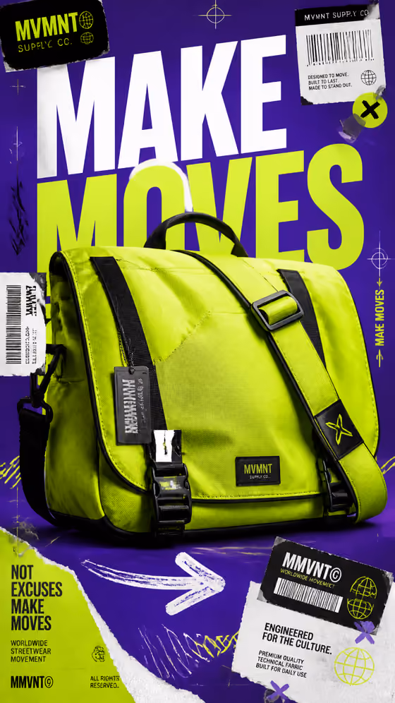 Streetwear Bag Poster template result