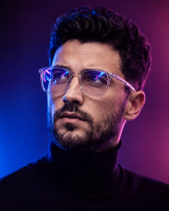 Neon Visionary Portrait