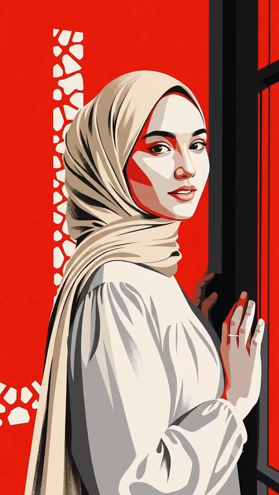 Crimson Editorial Portrait template result
